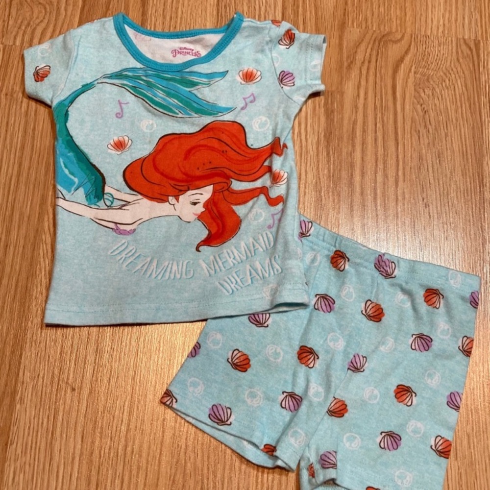 Disney Little Mermaid two piece pajama set